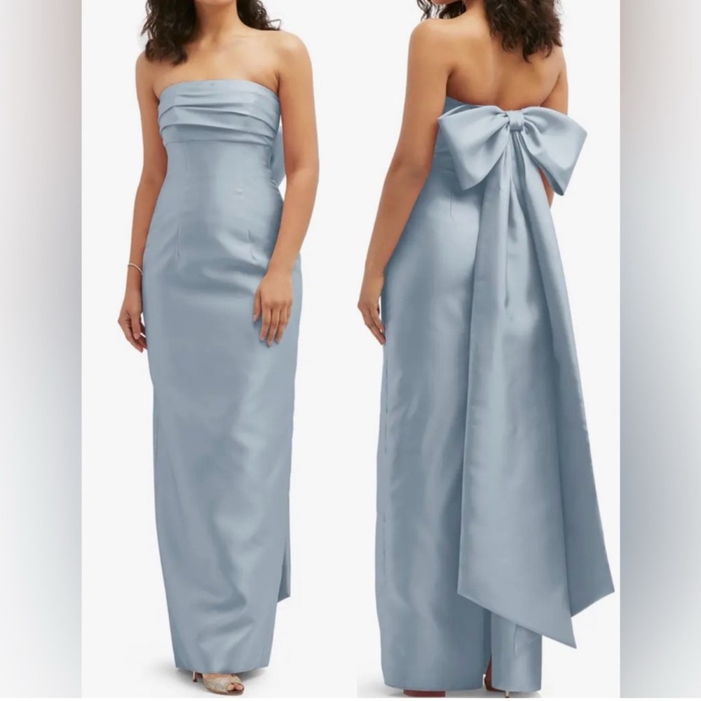 ALFRED SUNG Strapless Light Blue Gown